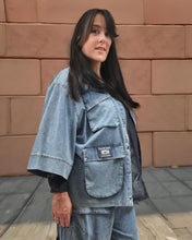 Load image into Gallery viewer, Maxlive Jeansjacke Stone Washed Oversize Style Größe 40 bis 60