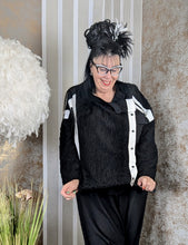 Load image into Gallery viewer, H4- Pulli mit Strick und Memory Taft bis Gr 54