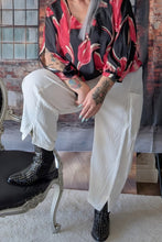 Load image into Gallery viewer, Mädchenglück Hose weiß gerader Schnitt