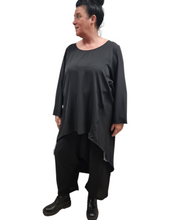 Lade das Bild in den Galerie-Viewer, Mädchenglück Vokuhila Long Tunika in 4 Größen Schwarz bis Größe 62