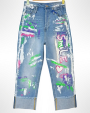 Load image into Gallery viewer, Blue Denim Kollektion Jeans Größe 42 bis 48 mit Grafitti