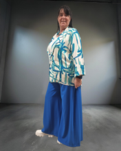 Lade das Bild in den Galerie-Viewer, Maxlive Set bestehend aus Blusenjacke und Marlene Hose Größe 38 bis 52