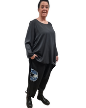 Lade das Bild in den Galerie-Viewer, Mädchenglück Vokuhila Long Tunika in 4 Größen Schwarz bis Größe 62