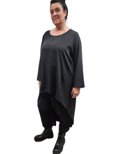 Lade das Bild in den Galerie-Viewer, Mädchenglück Vokuhila Long Tunika in 4 Größen Schwarz bis Größe 62