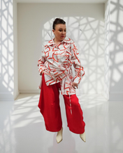 Lade das Bild in den Galerie-Viewer, High Fashion raffinierte Bluse in angesagtem Design und Farbe mit Muster bis Größe 58