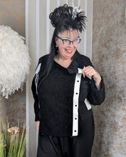 Load image into Gallery viewer, H4- Pulli mit Strick und Memory Taft bis Gr 54