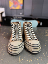 Load image into Gallery viewer, Rebecca White Sneaker Suede Beige mit Leo bis Gr 44