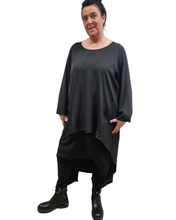 Lade das Bild in den Galerie-Viewer, Mädchenglück Vokuhila Long Tunika in 4 Größen Schwarz bis Größe 62