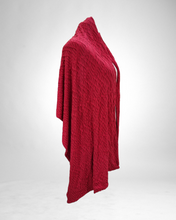 Lade das Bild in den Galerie-Viewer, Kischella übergrosser Schal in Rot/Schwarz und Schwarz/Grau