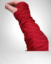 Lade das Bild in den Galerie-Viewer, Kischella Armstulpen Pulswärmer in Rot/Schwarz und Schwarz/ Grau