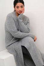 Lade das Bild in den Galerie-Viewer, Oversize Cardigan Strickmantel in Grey Grau Gr 42 bis 64+ - Kaffe Curve
