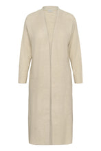 Lade das Bild in den Galerie-Viewer, Oversize Cardigan Strickmantel in Melange Beige Gr 42 bis 64+ - Kaffe Curve
