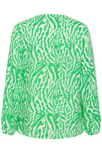 Load image into Gallery viewer, Sportliche Viskose Eco Bluse in Bright Green Muster bis Gr 54 - Kaffe Curve
