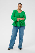 Load image into Gallery viewer, Cardigan in Bright Green bis Größe 58/60 - Kaffe Curve
