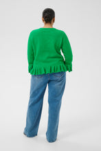 Load image into Gallery viewer, Cardigan in Bright Green bis Größe 58/60 - Kaffe Curve
