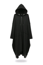Lade das Bild in den Galerie-Viewer, Sweat Mantel von CN-G in Schwarz, mit Lackeinsätzen Onesized Größe 40 bis 64
