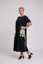 Lade das Bild in den Galerie-Viewer, CN-G Maxikleid mit Buntem Pop-Art Patchwork – bis Gr 62
