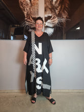 Lade das Bild in den Galerie-Viewer, CN-G Kleid in 3 Größen Schwarz Weiss bis Größe 58/60
