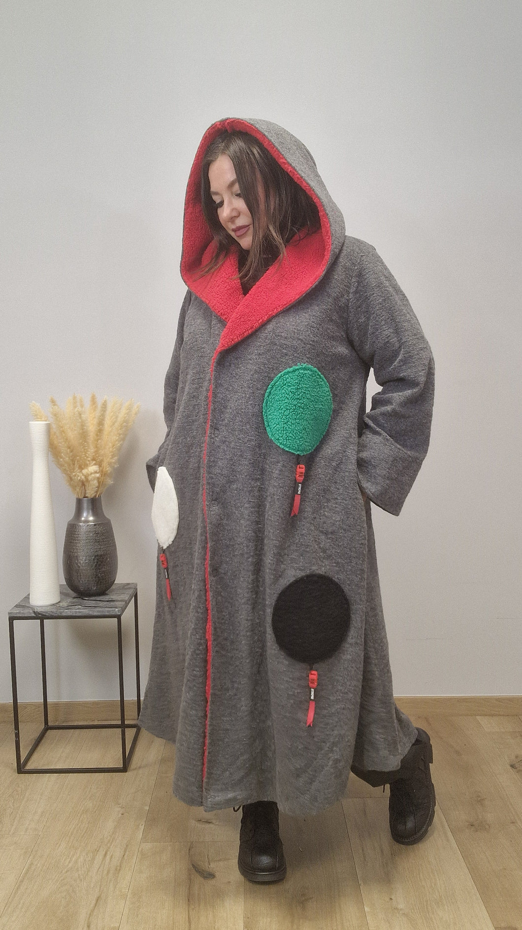 CNG Boucle Mantel bis Größe 62 mit liebevollen Details- kurzzeitig im Halloween Special