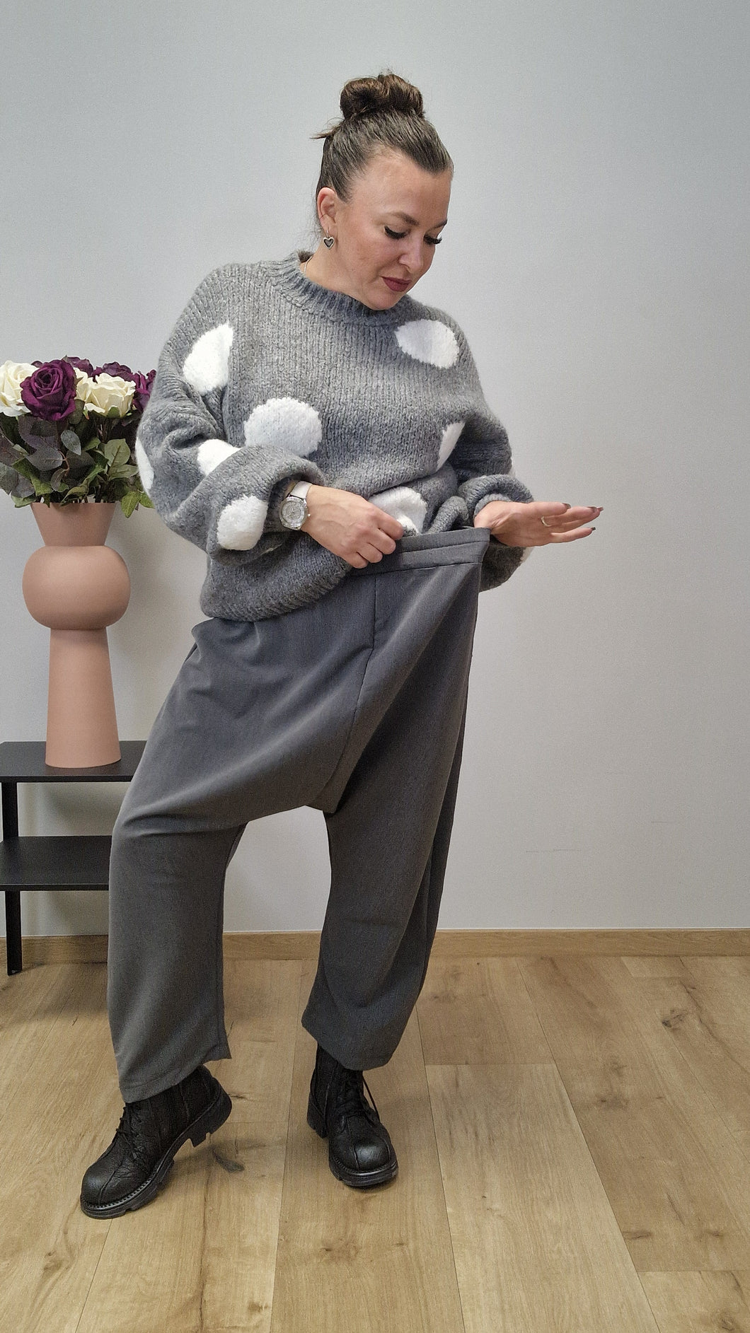 Mirror Style Bhaggy Luna in Grau Größe 40 bis 52 Onesize