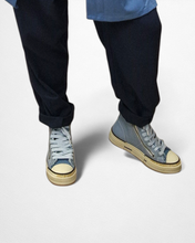 Lade das Bild in den Galerie-Viewer, Rebecca White Sneaker D&amp;W Jeans bis Gr 37 bis 42 in Jeansblau
