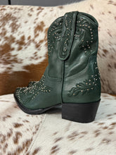 Load image into Gallery viewer, Rebecca White Cowboy Stiefel/Boots Golden Nappa Moutaine View Green
