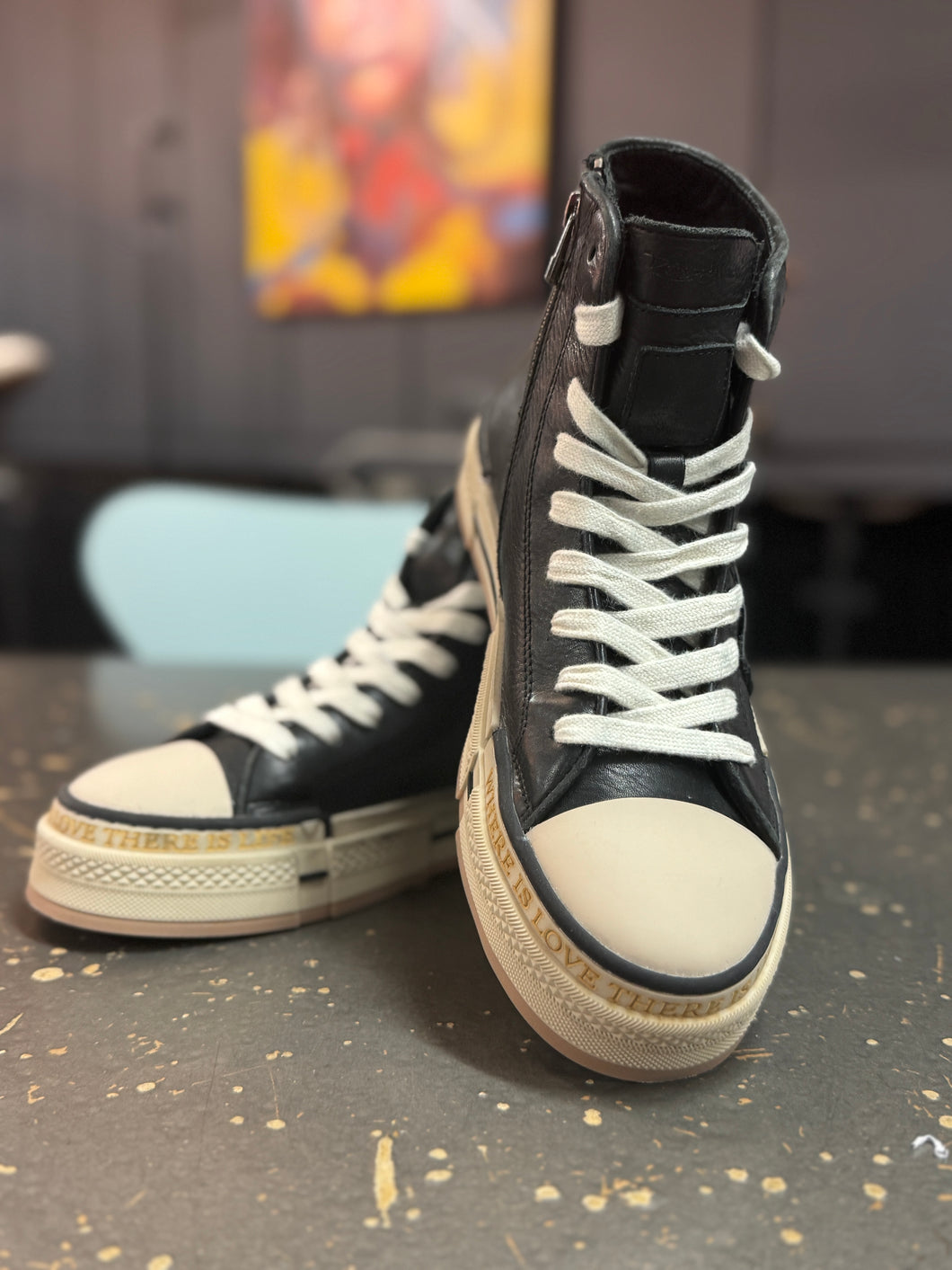 Rebecca White Sneaker Wash Black