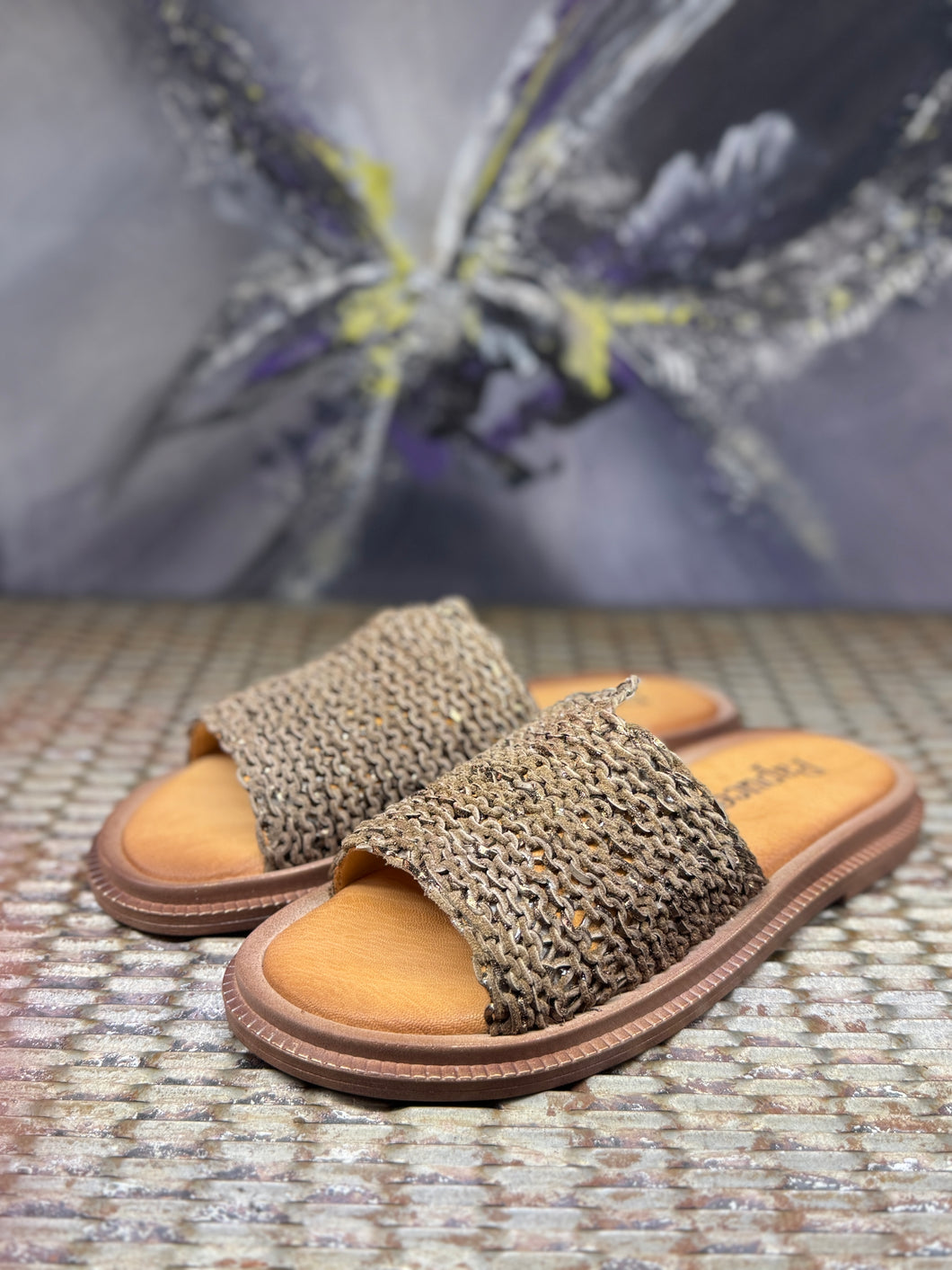 Papucei Pantolette Jules Beige/ Gold