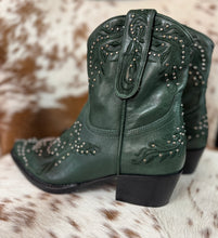 Load image into Gallery viewer, Rebecca White Cowboy Stiefel/Boots Golden Nappa Moutaine View Green
