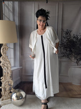 Lade das Bild in den Galerie-Viewer, Mädechenglück 2 Teiler Kleid &quot;Tanja&quot; mit Netzjacke in Weiss
