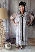 Lade das Bild in den Galerie-Viewer, Mädechenglück 2 Teiler Kleid &quot;Tanja&quot; mit Netzjacke in Grau
