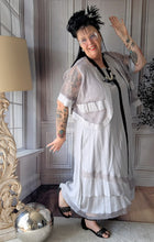 Lade das Bild in den Galerie-Viewer, Mädechenglück 2 Teiler Kleid &quot;Tanja&quot; mit Netzjacke in Grau
