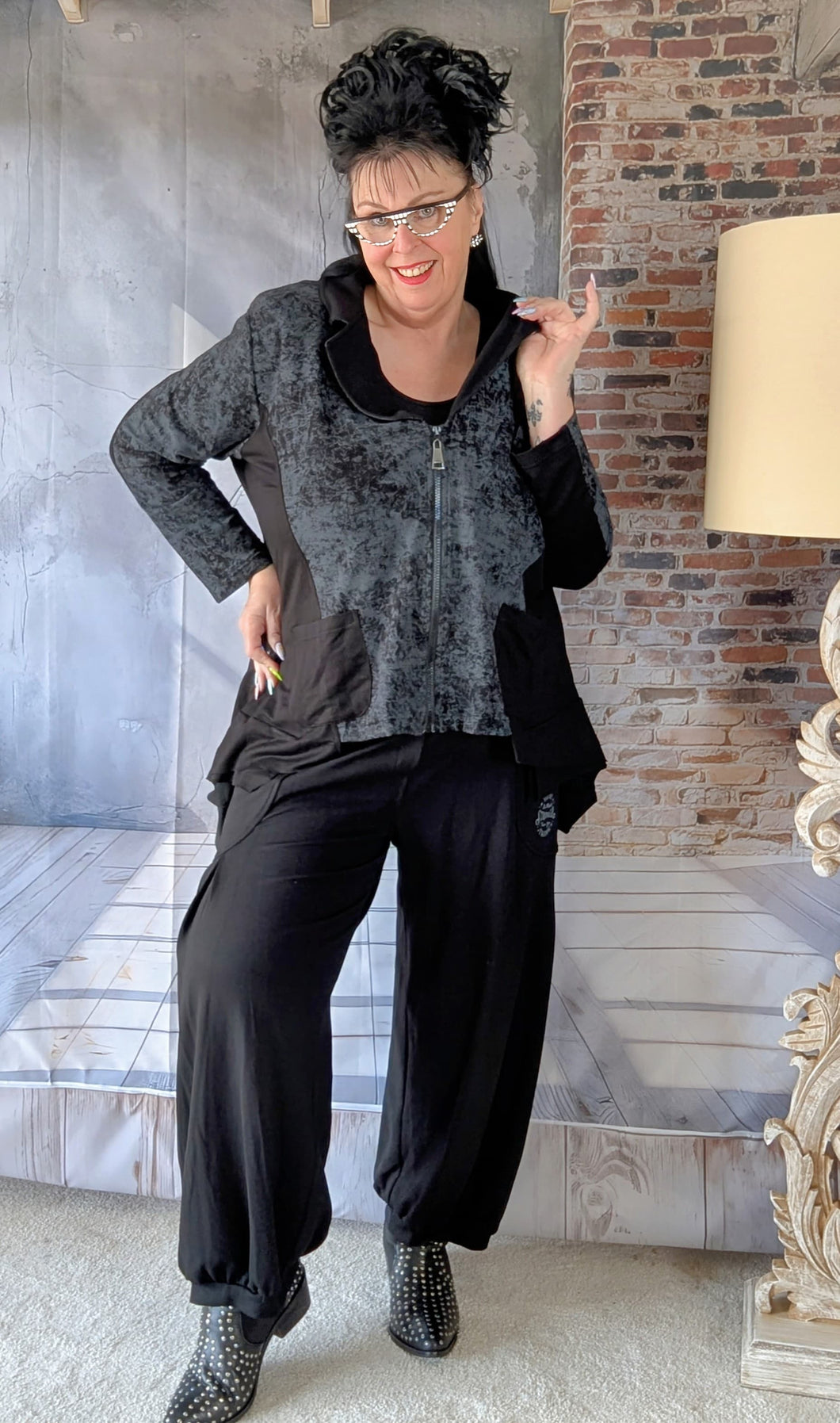 Asymmetrische Oversize Jacke  in verschiedenen Größen bis Gr 64