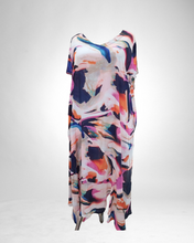 Lade das Bild in den Galerie-Viewer, Kleid von Mädchenglück  blau rosa Größe 40 bis 60 aus Rayon Viskose
