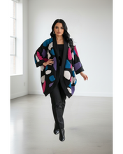 Lade das Bild in den Galerie-Viewer, MOS- Mirror of Style Teddy Cardigan in Pink Beige Schwarz - alle Größen
