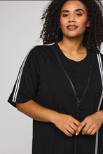 Load image into Gallery viewer, Lässiges Sweat-Kleid mit Zipper- und Streifen-Details bis Gr 62 - Studio
