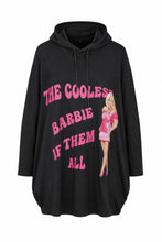 Load image into Gallery viewer, Barbie Hoodie-Tunika "The Coolest Barbie of Them All" bis Größe 58/60- Spezialanfertigung
