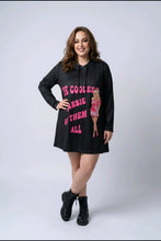 Load image into Gallery viewer, Barbie Hoodie-Tunika "The Coolest Barbie of Them All" bis Größe 58/60- Spezialanfertigung
