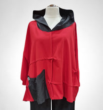 Lade das Bild in den Galerie-Viewer, Mädchenglück Hoodie Einheitsgröße in Rot - Onesize/ Oversized
