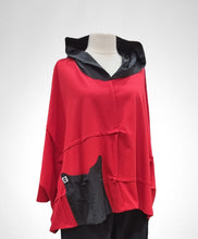 Lade das Bild in den Galerie-Viewer, Mädchenglück Hoodie Einheitsgröße in Rot - Onesize/ Oversized
