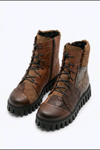 Lade das Bild in den Galerie-Viewer, Exklusive Designer-Stiefeletten im Avantgarde-Look in Cognac Braun Anastasia- Papucei

