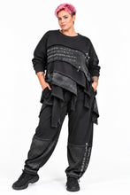 Load image into Gallery viewer, 2-Teiler Set Pullover &amp; Hose Washed Black Größe 40 bis 56
