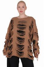 Lade das Bild in den Galerie-Viewer, Stylischer Cutout Oversize Sweat-Pullover mit Tüll in 3 Farben
