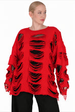 Lade das Bild in den Galerie-Viewer, Stylischer Cutout Oversize Sweat-Pullover mit Tüll in 3 Farben
