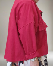 Lade das Bild in den Galerie-Viewer, Sweat Kurzjacke in Rot Größe 40 bis 52/54
