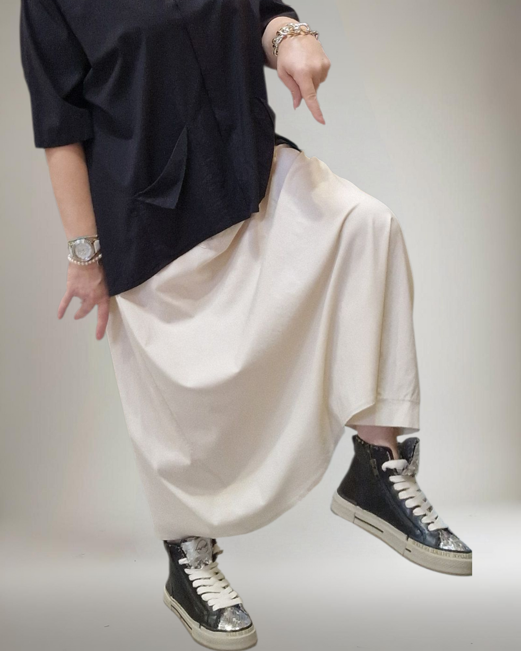 Hosenrock Beige Größe 38 bis 52/54