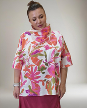 Load image into Gallery viewer, Tunika Pink-Floral Größe 40 bis 50
