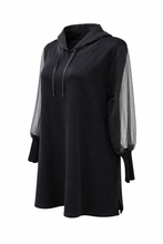 Lade das Bild in den Galerie-Viewer, CN-G Hoodie mit Organza Kapuze &amp; Ärmel in 4 Größen bis Gr 62
