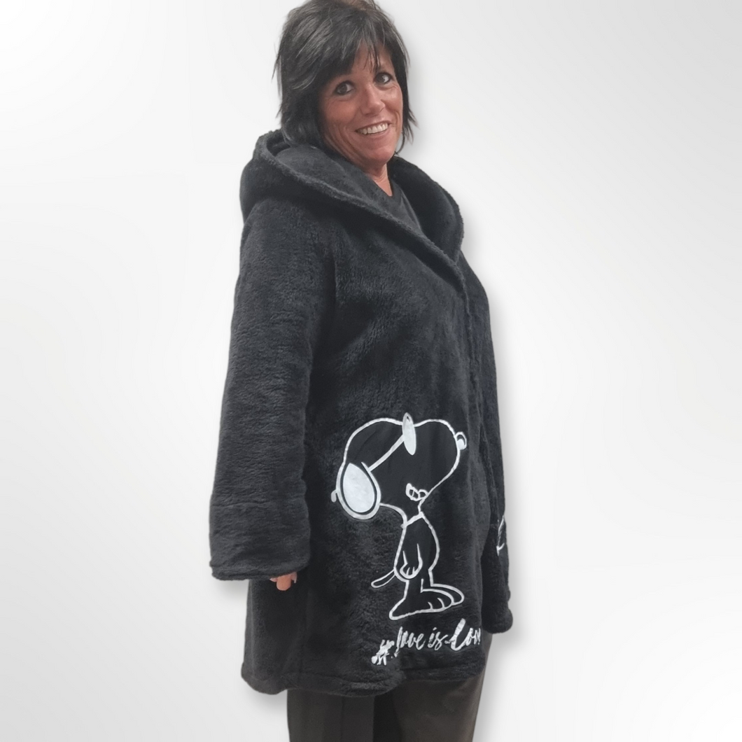 Mädchenglück Teddyjacke mit Snoopy Onesize bis Größe 58