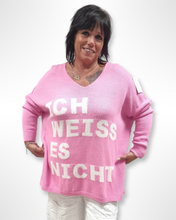 Lade das Bild in den Galerie-Viewer, Pullover &quot;Ich weiss es nicht&quot; bis Größe 60 in 6 Farben
